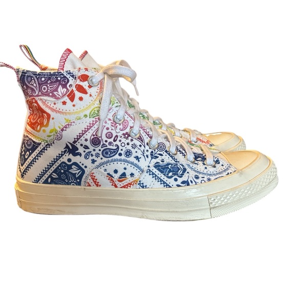 Converse Chuck 70 Hi Pride Rainbow Paisley Sneaker A02266C - Men's 7/Women's 9